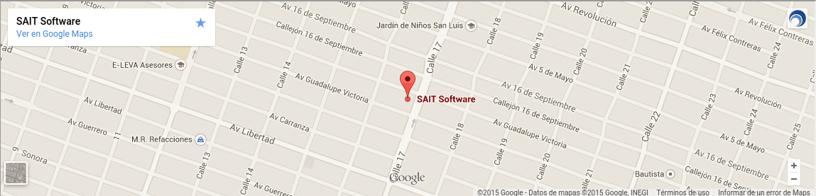 Ubicacion SAIT Software Administrativo